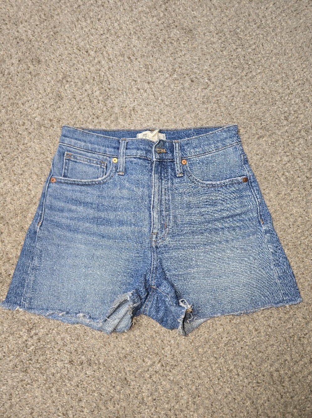 Madewell Blue Denim High Rise Cutoff Shorts Size 25